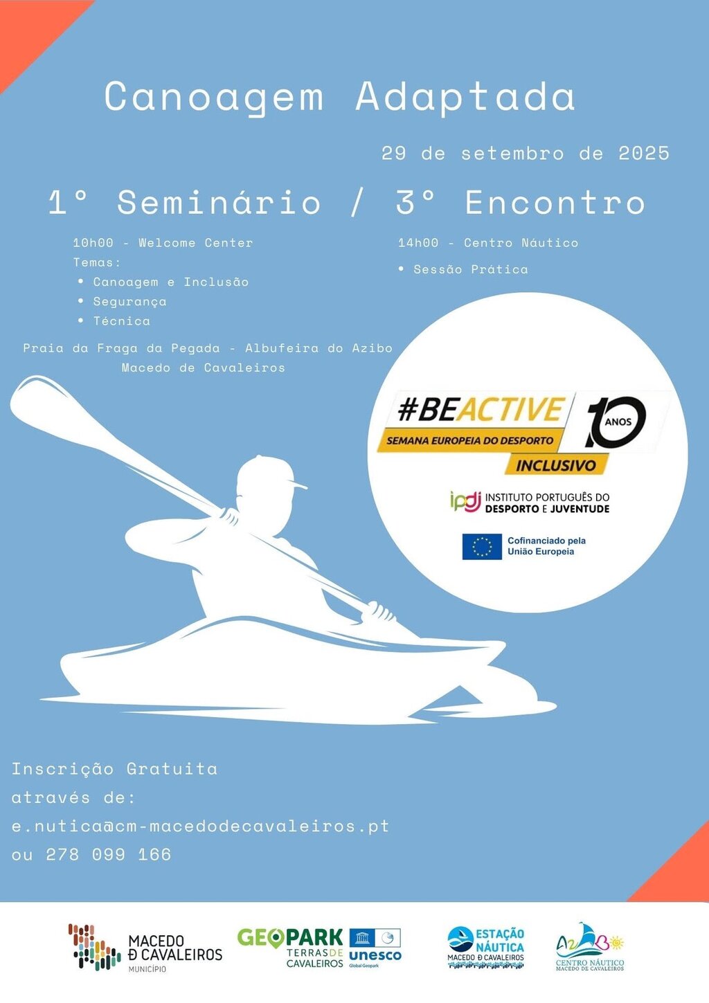 1.º Seminário de Canoagem Adaptada e 3.º Encontro de Canoagem Adaptada