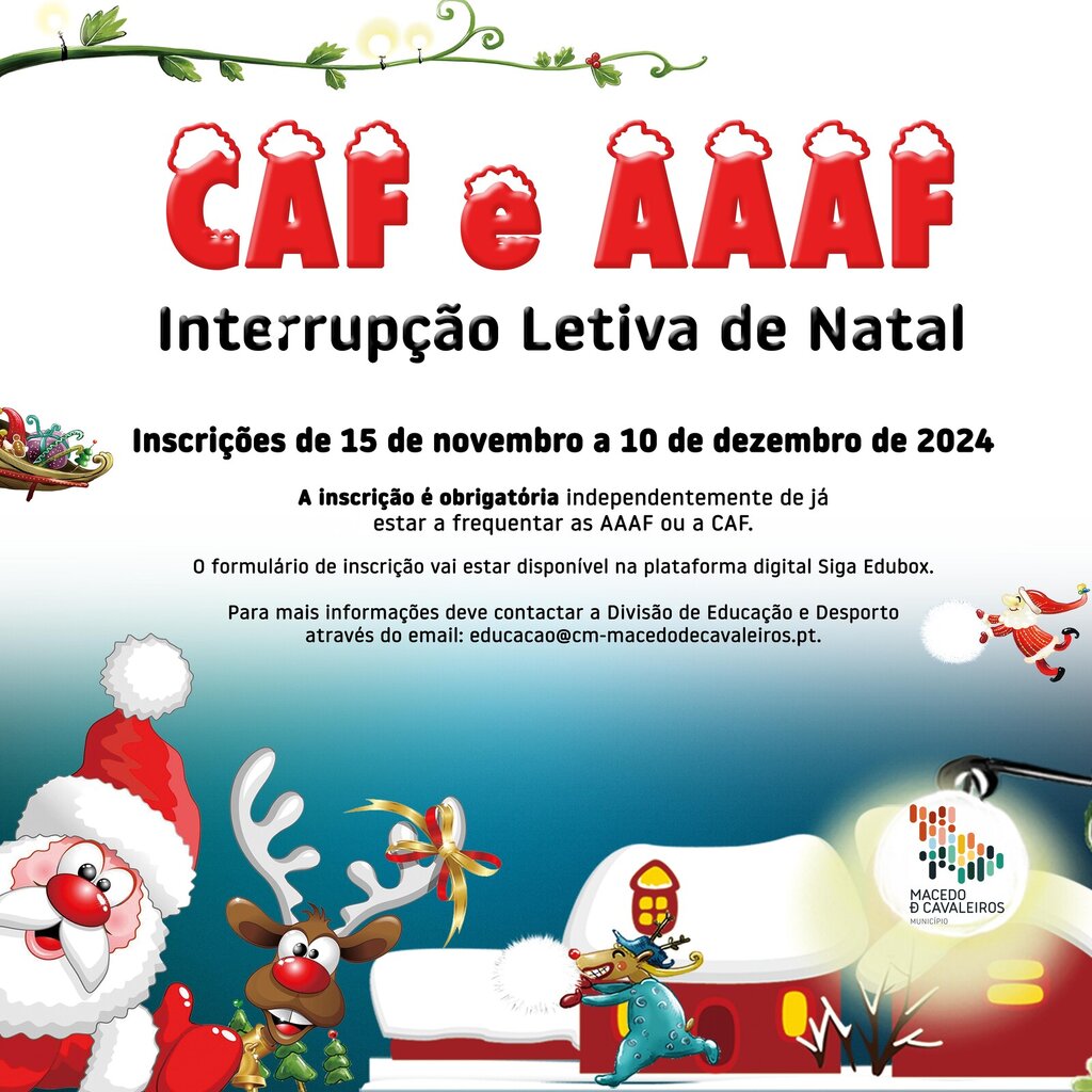 AAAF e CAF - Interrupção Letiva de Natal