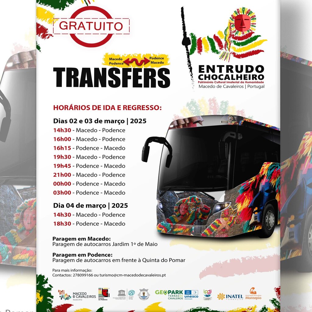 Transporte Gratuito para Podence durante o Entrudo Chocalheiro
