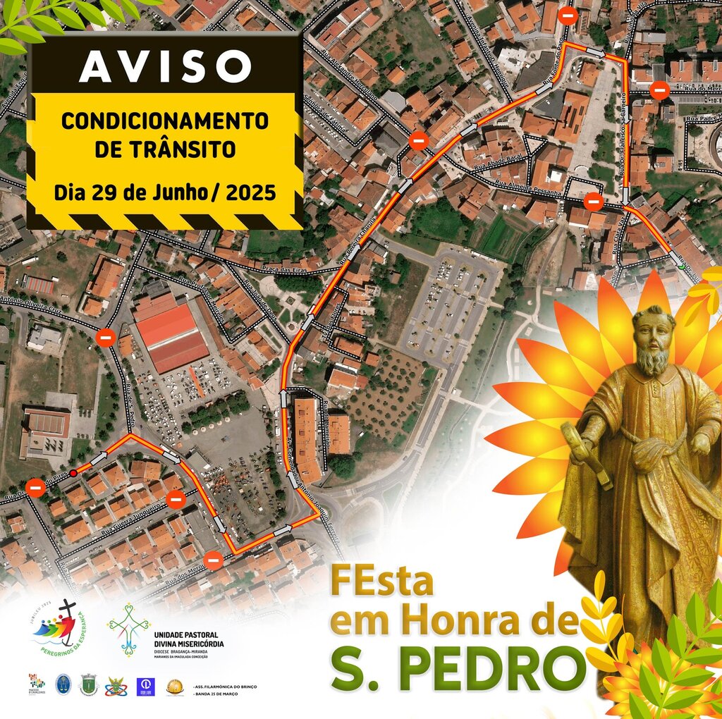 Aviso | Condicionamento de trânsito – Procissão de São Pedro