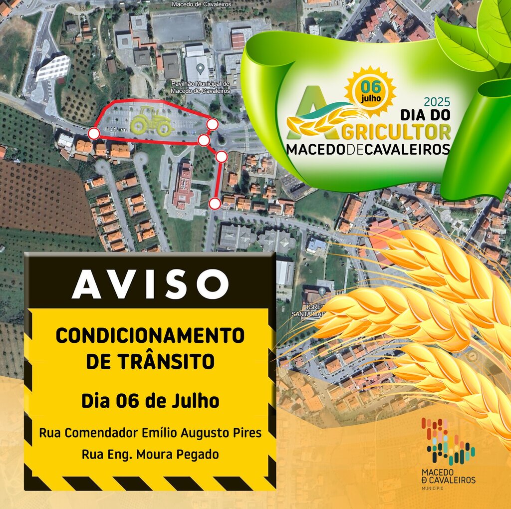 Aviso | Condicionamento de trânsito - Dia do Agricultor