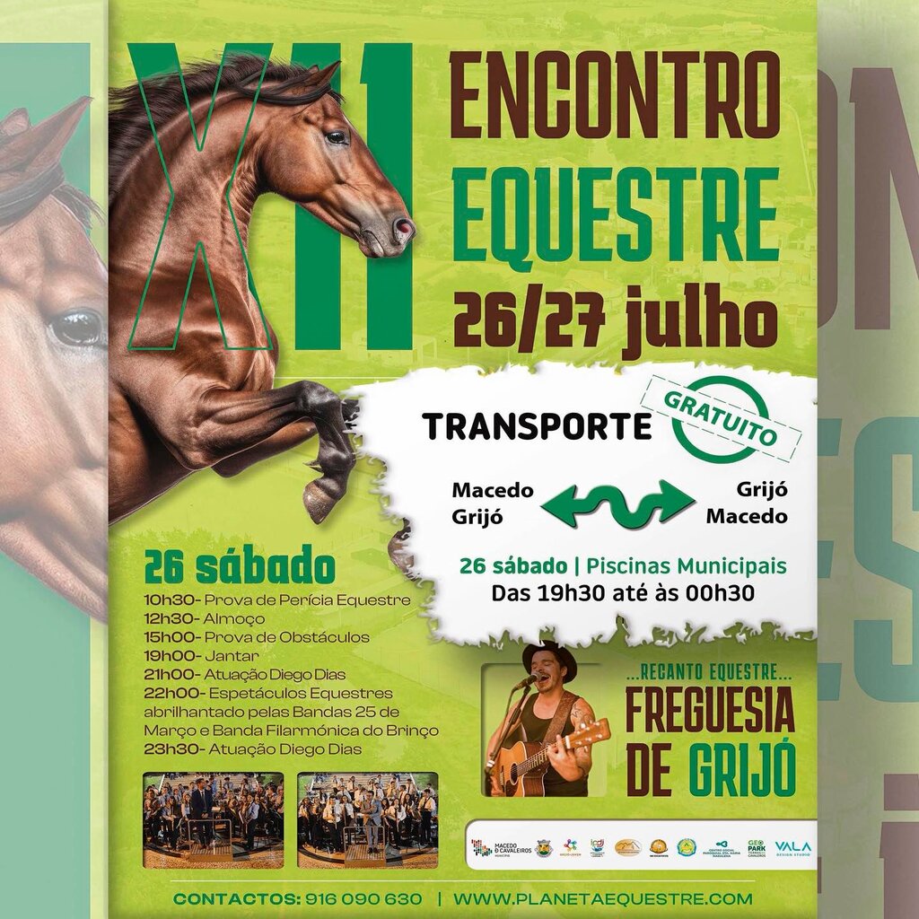 Transporte Gratuito para o XII Encontro Equestre em Grijó