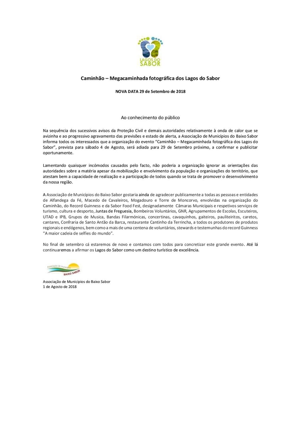 2018AGO01 - AMBS - Comunicado NOVA DATA CAMINH&Atilde;O-001