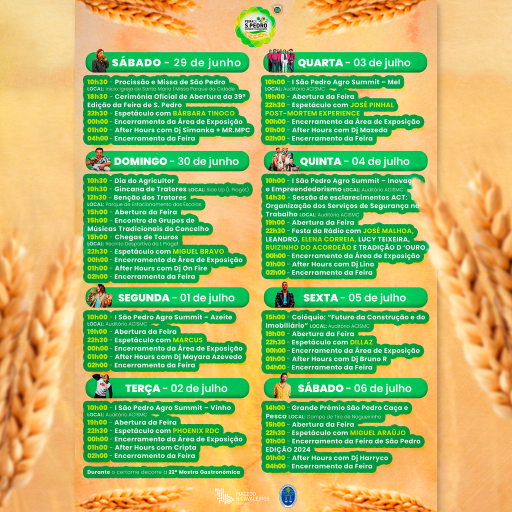 programa Feira de S&atilde;o Pedro 2024
